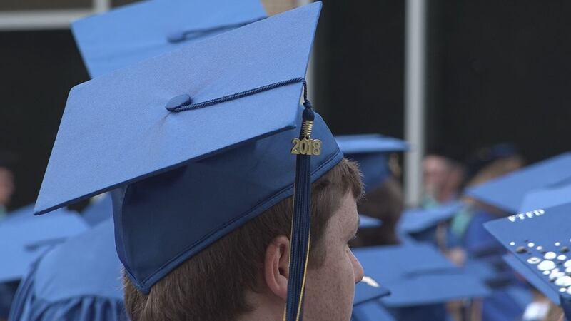 Graduates at Blue Ridge Community College in 2018,