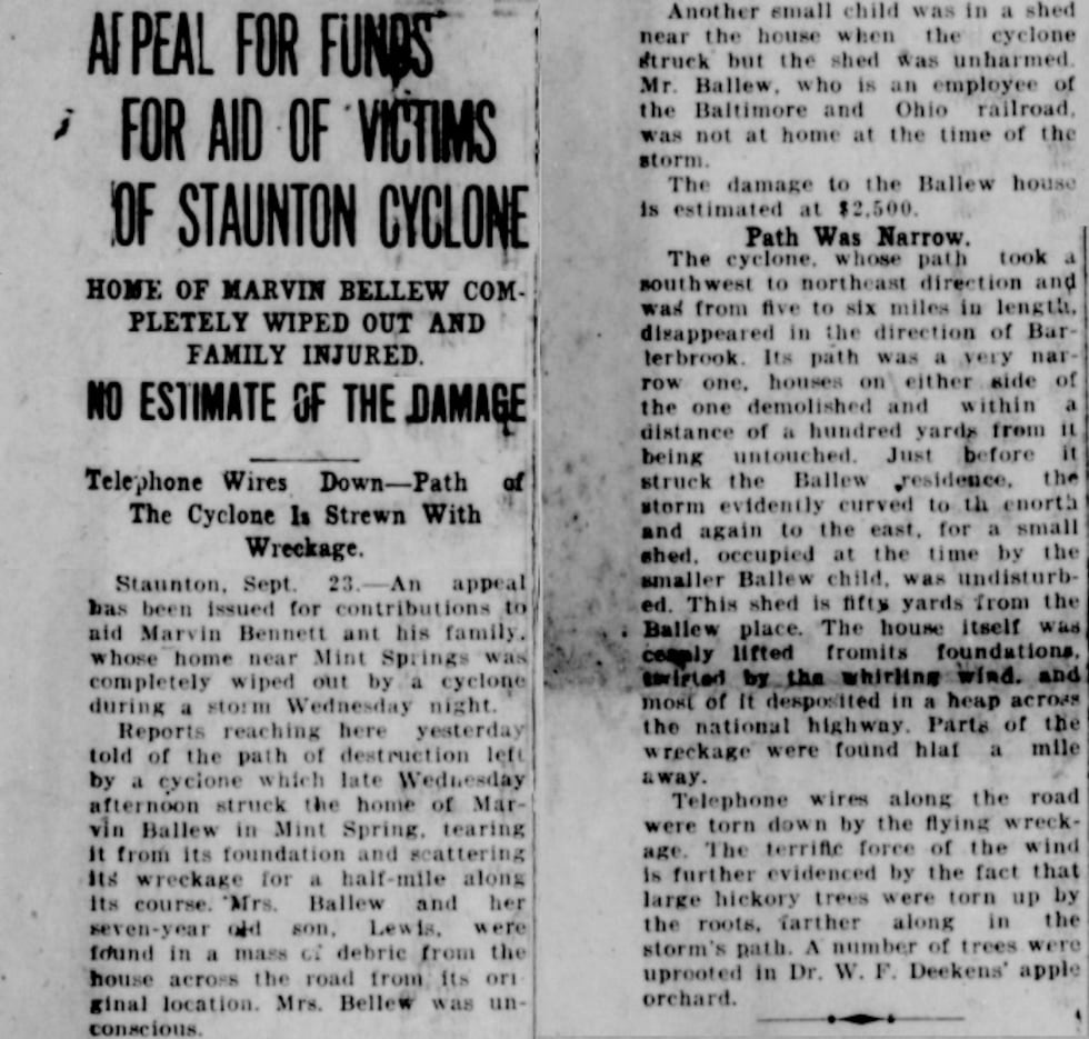 Newspaper article from the Daily News Record