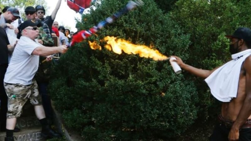 Corey Long, a counter-protester of the 'Unite the Right' rally in Charlottesville, was...