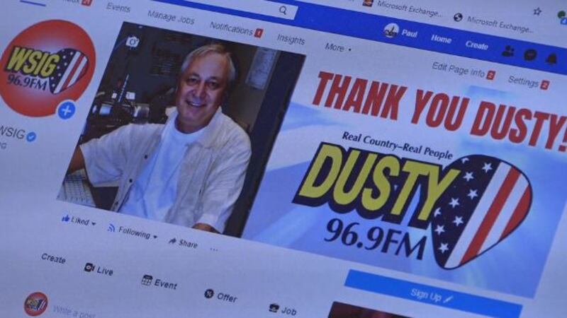 WSIG rebranded their station for the day including their Facebook page to honor Dusty Rhodes.