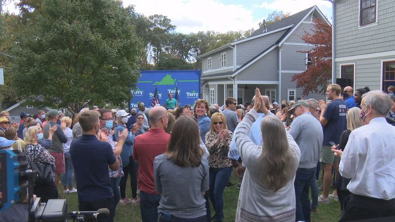McAuliffe stopping by at backyard in Henrico.