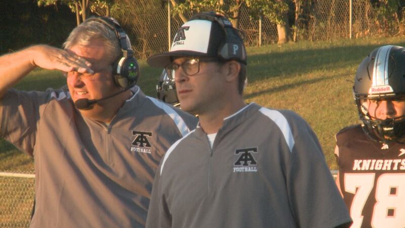 Turner Ashby head coach Scott Turner on the sideline against Waynesboro on Sept. 15, 2023