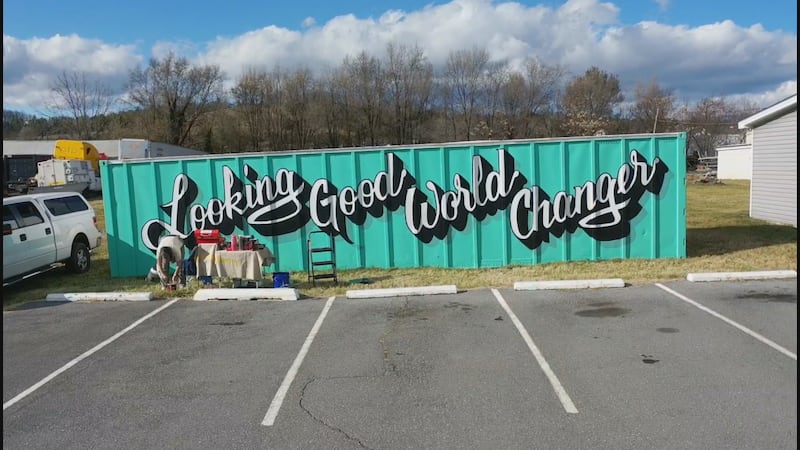 Looking good world changer mural