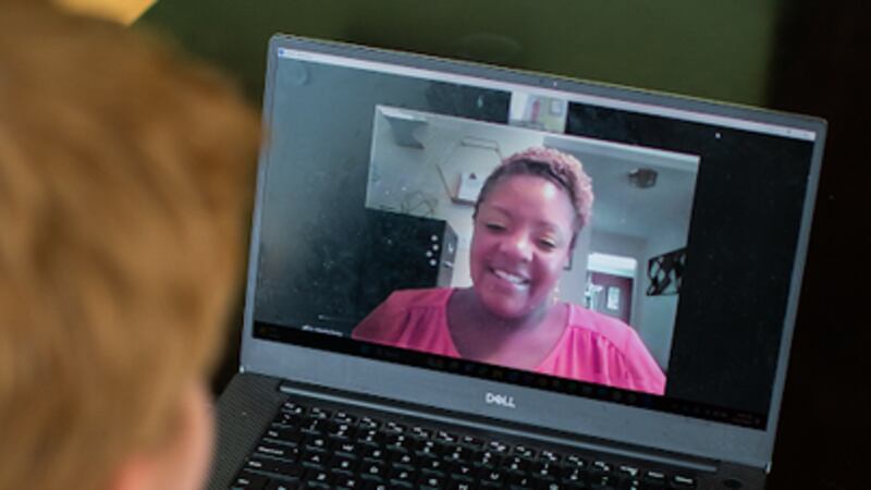 A session between a pre-license mental health professional and a patient virtually.