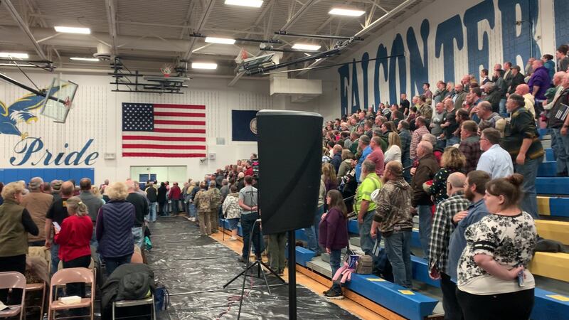 The crowd at a hearing on whether Shenandoah County should become a 'Second Amendment...