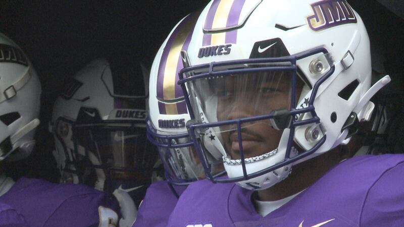 James Madison quarterback Jordan McCloud during pregame warmups against South Alabama on Sept....