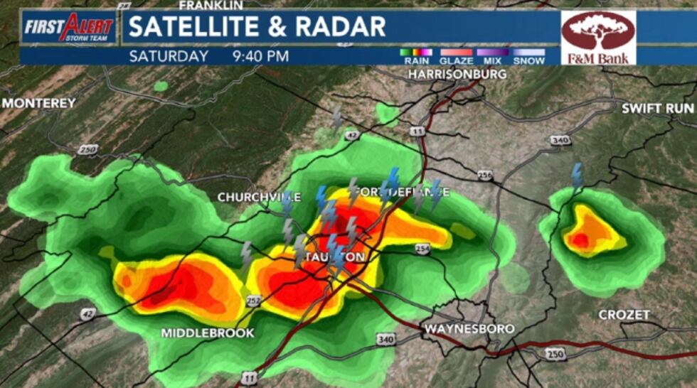 A heavy thunderstorm had stalled out over Staunton causing serious flash flooding.
