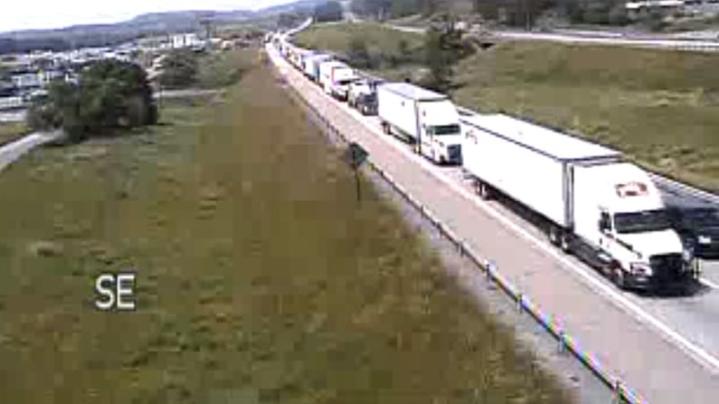 Snapshot from VDOT traffic camera at MM 205 of Interstate 81 at 11:47 a.m. on June 9, 2020